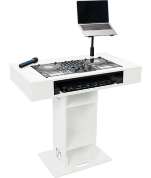 Magma MGA51000 | Groove Terminal DJ Podium | Mobile Booth with Laptop Mounts