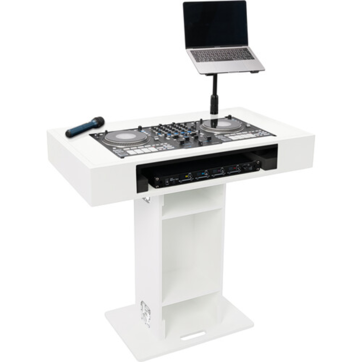 Magma MGA51000 | Groove Terminal DJ Podium | Mobile Booth with Laptop Mounts