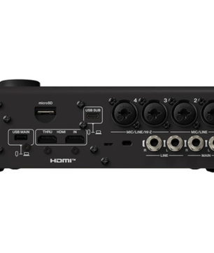 Yamaha URX44V B | 32-Bit Audio/Video Interface with HDMI I/O | 4 Mic Inputs + microSD Multitrack Recording