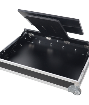 ProX XS TV32FMW | 32 Inch LED TV Flight Case | Adjustable Floor Monitor Case with Wheels