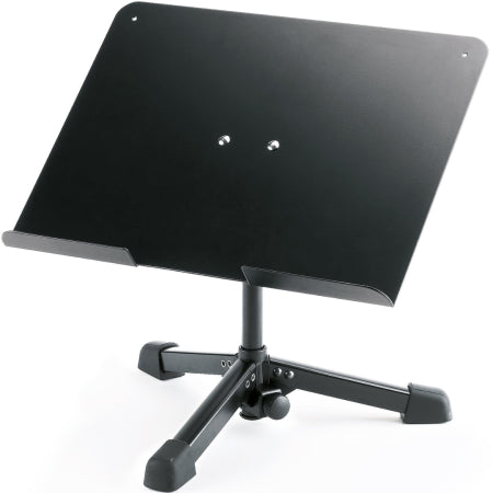 K&M 12140 | Foldable Desktop Tripod Stand for Laptops, Sheet Music & Multimedia