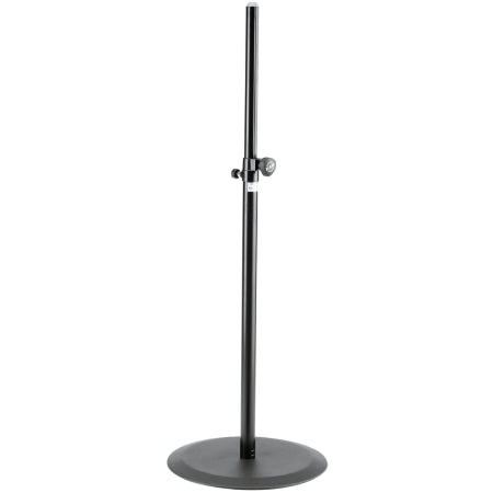 K&M 26735 Black | Round Base Speaker Stand | 20kg Capacity 43.3–71.3in Height
