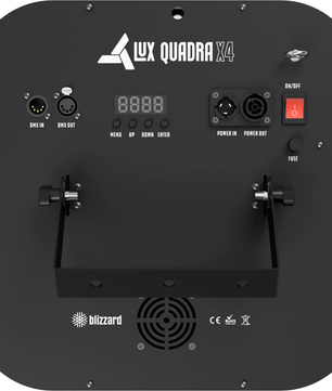 Blizzard Lighting Lux Quadra X4 | 4x50W WW Blinder with RGB Ring | Aura FX + DMX & TRUE1