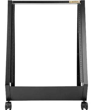 Wavebone Fin 13U Rackmount Case Black | 13U Angled Rack | Studio Equipment Case