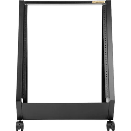 Wavebone Fin 13U Rackmount Case Black | 13U Angled Rack | Studio Equipment Case