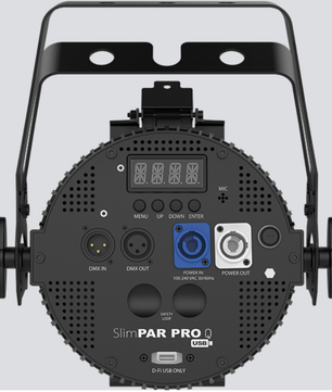 Chauvet DJ SlimPar Pro Q USB | RGBA Wash Light with Amber LEDs | powerCON + D-Fi USB Wireless Control