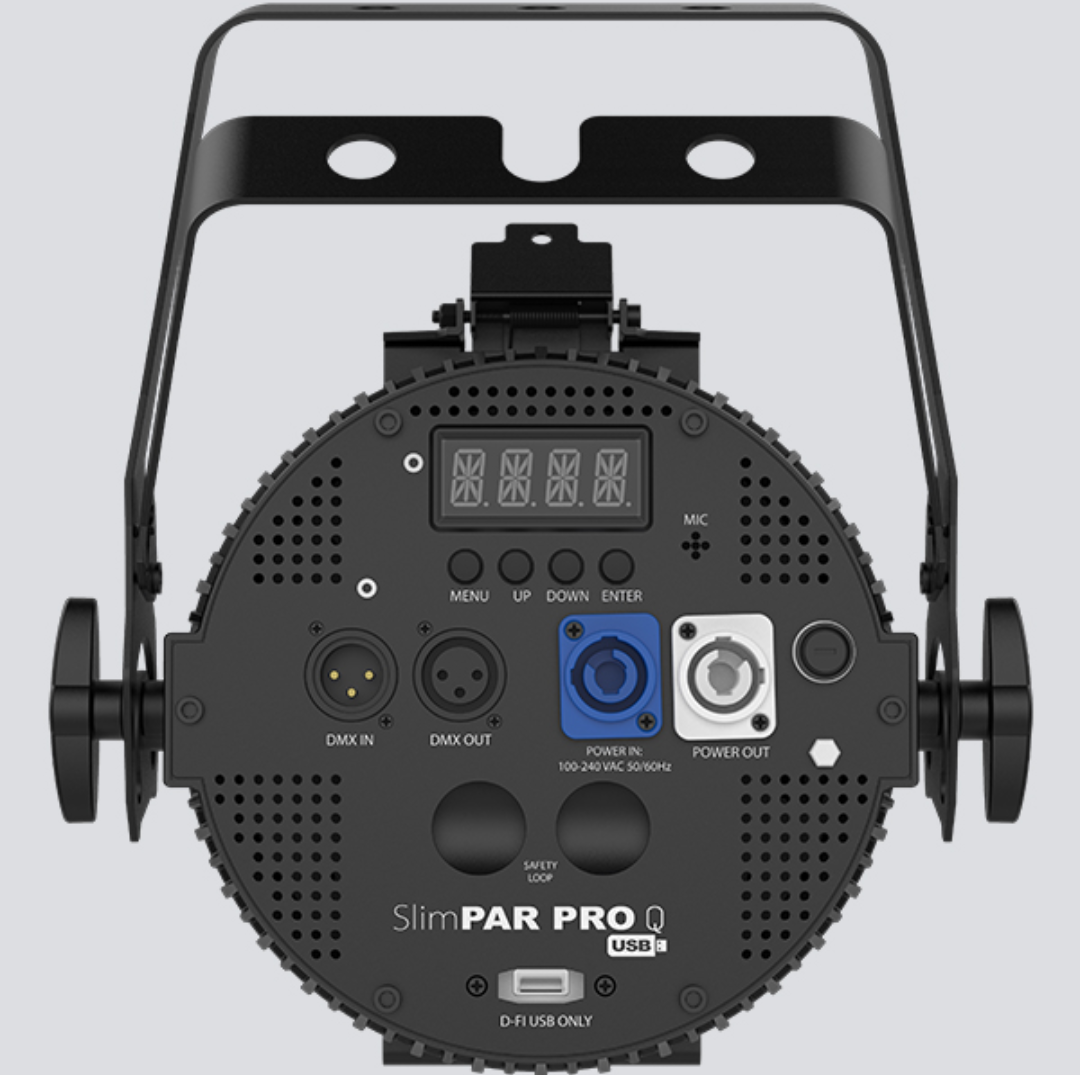 Chauvet DJ SlimPar Pro Q USB | RGBA Wash Light with Amber LEDs | powerCON + D-Fi USB Wireless Control