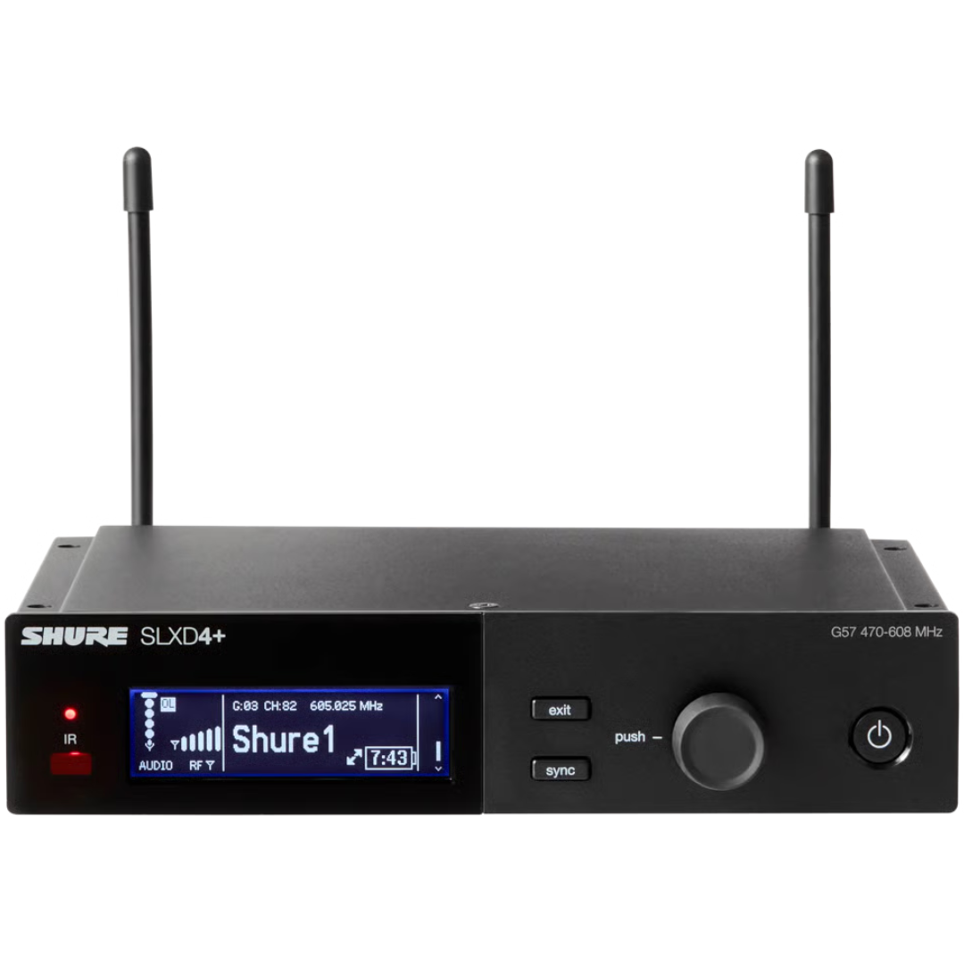 Shure SLXD14+-G57 | Wireless Instrument System with WA305 Cable | 24-bit Digital Audio + ShowLink Control