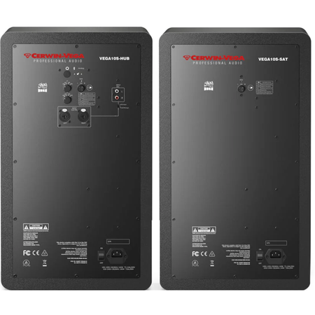 Cerwin Vega VEGA10SB-PR | 10in 3-Way Studio Monitor Pair with DSP | Bluetooth, SKAA & SKAA Pro Wireless Audio