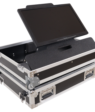ProX XS TV32FMW | 32 Inch LED TV Flight Case | Adjustable Floor Monitor Case with Wheels