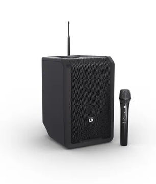 LD Systems Anny 8 HHD B4.7 | Portable Bluetooth PA Speaker with Mixer and Wireless Handheld Microphone, Stage Black