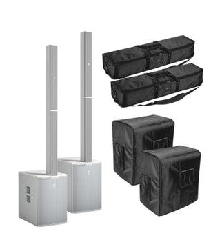 LD Systems Maui 44 W Pair with Covers | 15in Subwoofer - 132dB | Dual Column Array PA with Covers