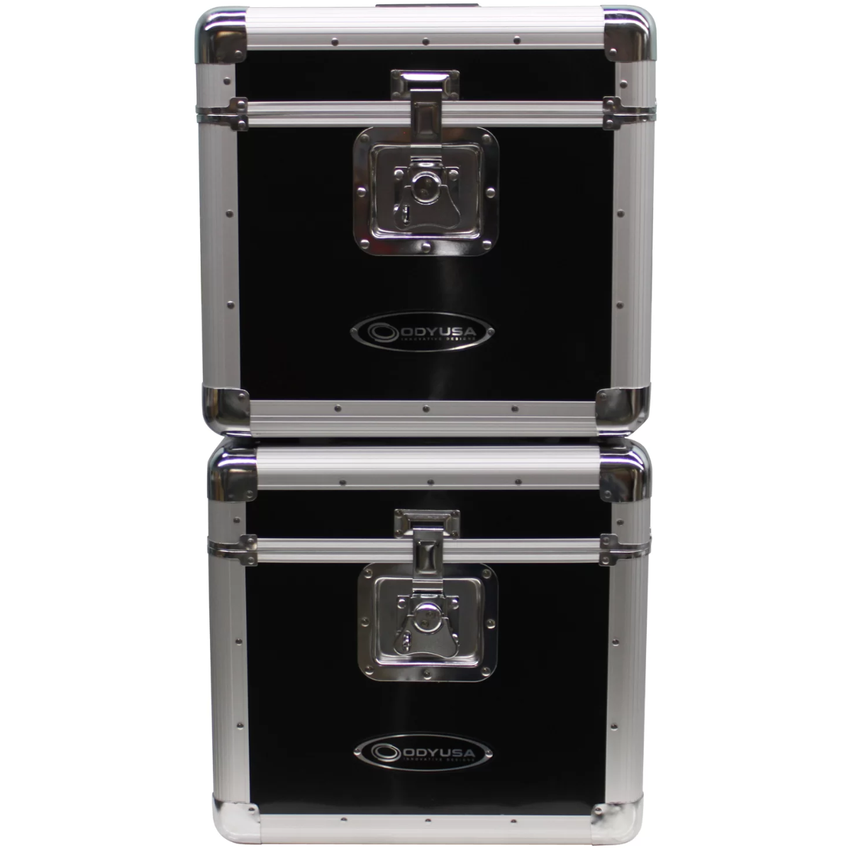 Odyssey KLP2BLK | Holds 70 12in Records | Black Stackable Vinyl Case