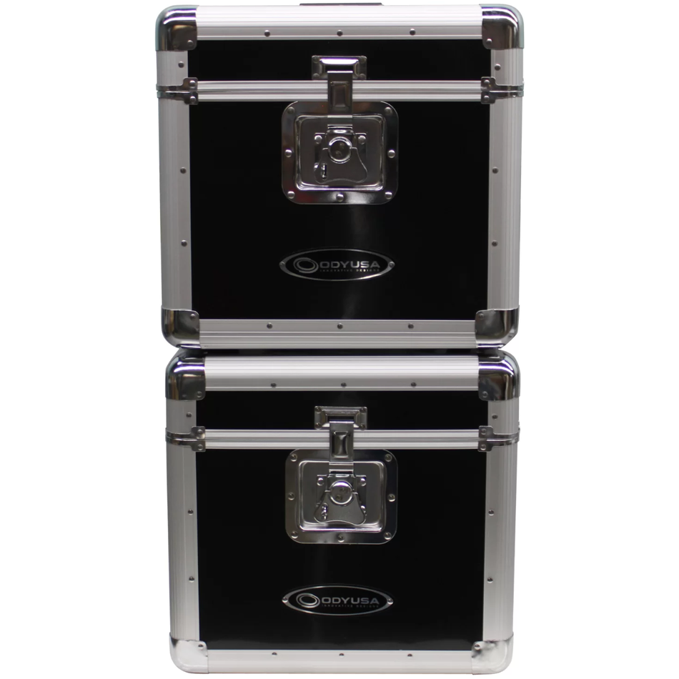 Odyssey KLP2BLK | Holds 70 12in Records | Black Stackable Vinyl Case