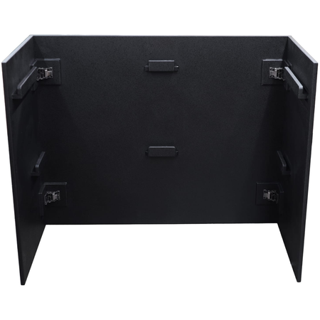 Odyssey PDJBOOTH483824BLACK | Folding DJ Booth Facade | 48in Portable Workstation with Shelves