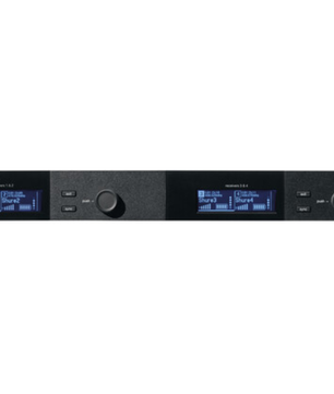 Shure SLXD4Q+ G57 | Quad Digital UHF Receiver - 138MHz Range | Rackmount 4-Channel with Audio Summing