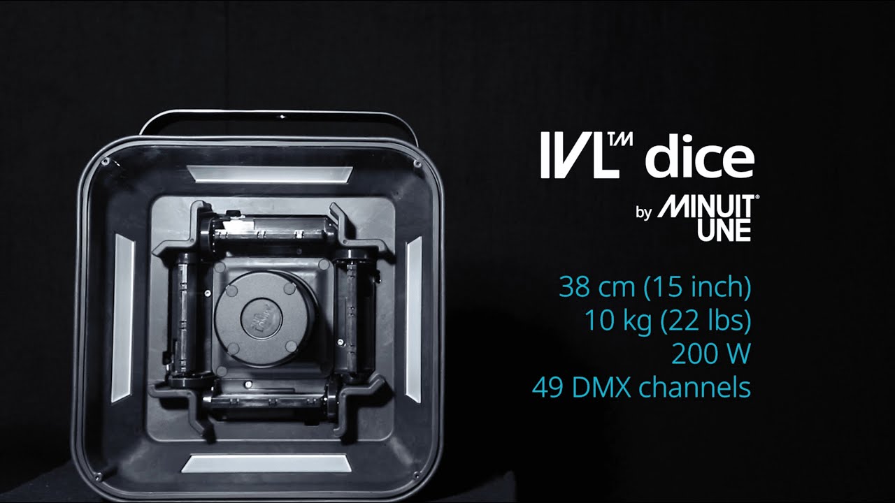 Minuit Une IVL Dice | 4-Tilt Laser Beam Fixture | 200W Volumetric Lighting System