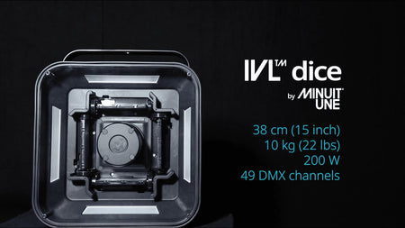 Minuit Une IVL Dice | 4-Tilt Laser Beam Fixture | 200W Volumetric Lighting System
