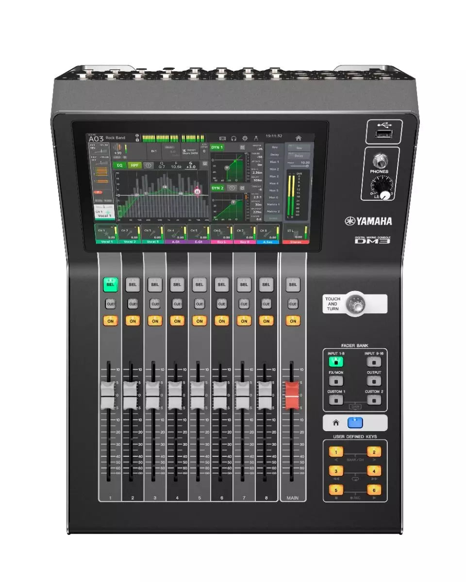 Yamaha DM3S | 22-Channel Ultra Compact Digital Mixer | 96kHz Mixing Console with USB & Dante Support