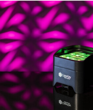 ColorKey MobilePar Mini Hex 4 MKII | Wireless Battery LED Uplight | RGBAW+UV with 15hr Runtime