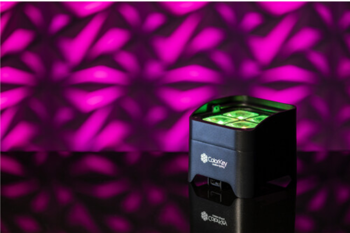 ColorKey MobilePar Mini Hex 4 MKII | Wireless Battery LED Uplight | RGBAW+UV with 15hr Runtime