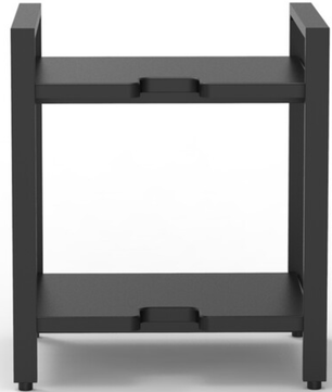 Wavebone Jenga Double Shelf Black | Studio Storage Rack | Dual Tier Equipment Shelf