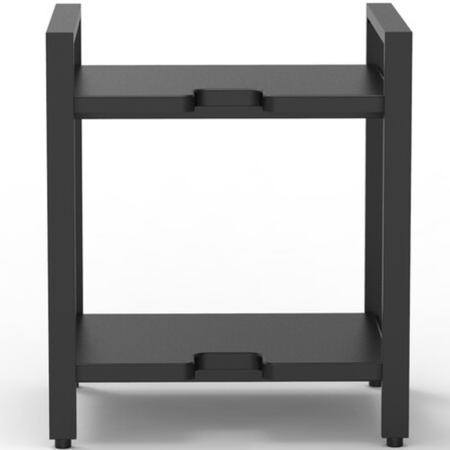 Wavebone Jenga Double Shelf Black | Studio Storage Rack | Dual Tier Equipment Shelf