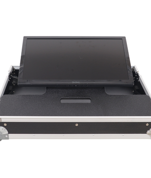 ProX XS TV32FMW | 32 Inch LED TV Flight Case | Adjustable Floor Monitor Case with Wheels