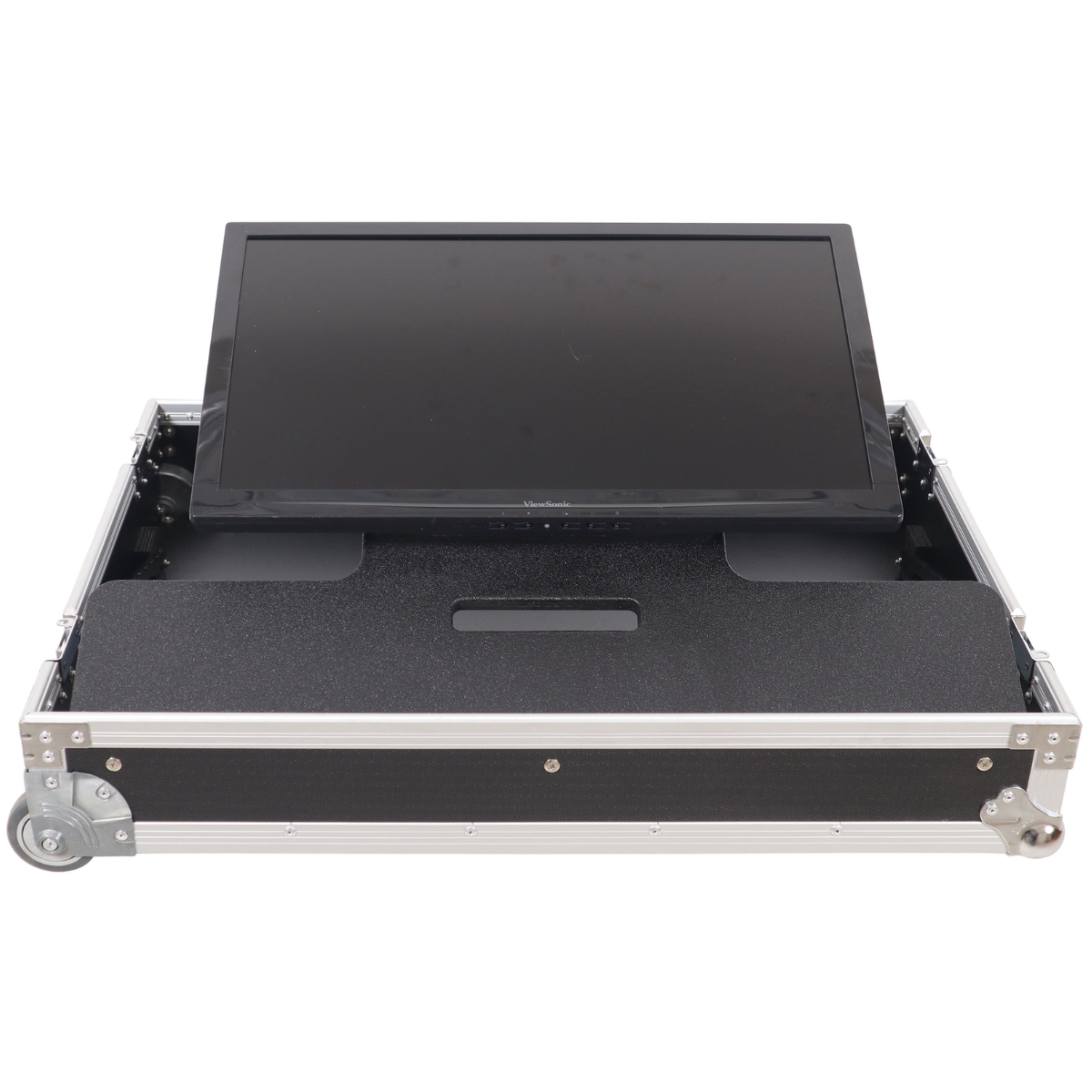 ProX XS TV32FMW | 32 Inch LED TV Flight Case | Adjustable Floor Monitor Case with Wheels