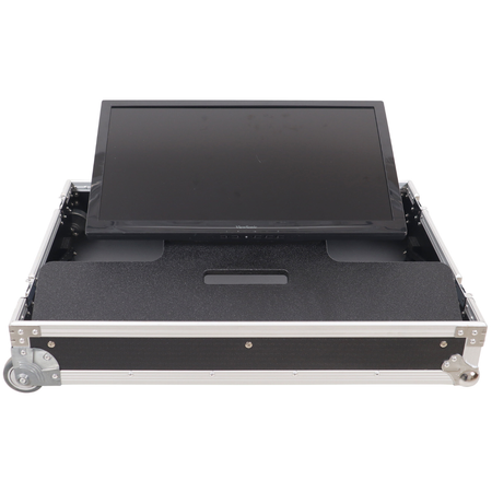 ProX XS TV32FMW | 32 Inch LED TV Flight Case | Adjustable Floor Monitor Case with Wheels