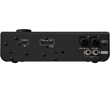 Yamaha URX22 B | 32-Bit USB-C Audio Interface with DSP | Touchscreen Control for Streaming & Production