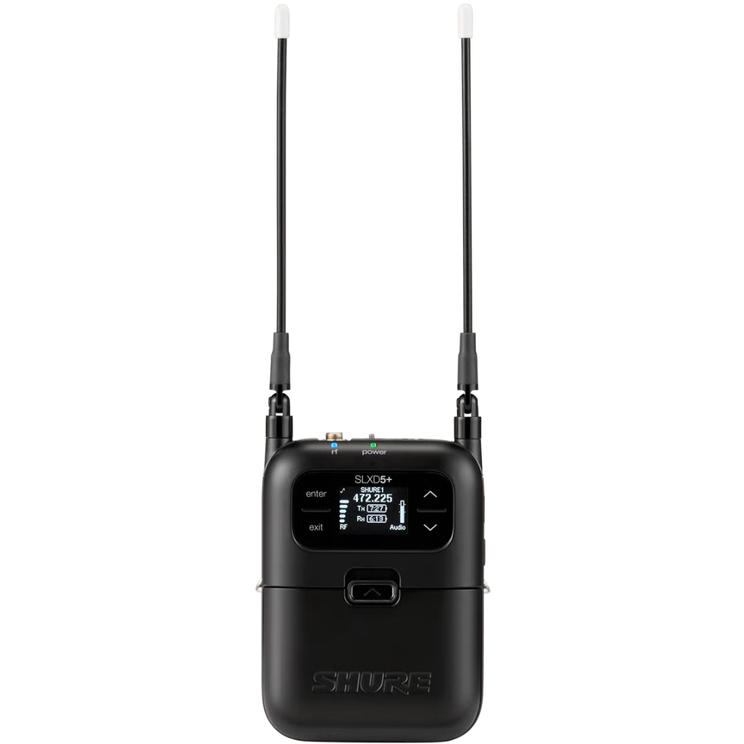 Shure SLXD15+/85M-G57 | Portable Wireless with WL185M Lavalier Mic | 138MHz Tuning & ShowLink® Control