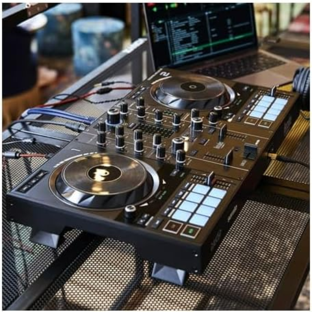 Hercules DJControl Inpulse 500 | 2-Deck Controller with Audio Interface | RGB Pads & Hardware Input Mixer