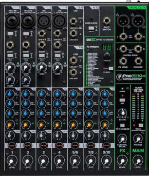 Mackie ProFX10v3 | 10-Channel Analog Mixer with USB | Onyx Preamps & 24 GigFX Effects