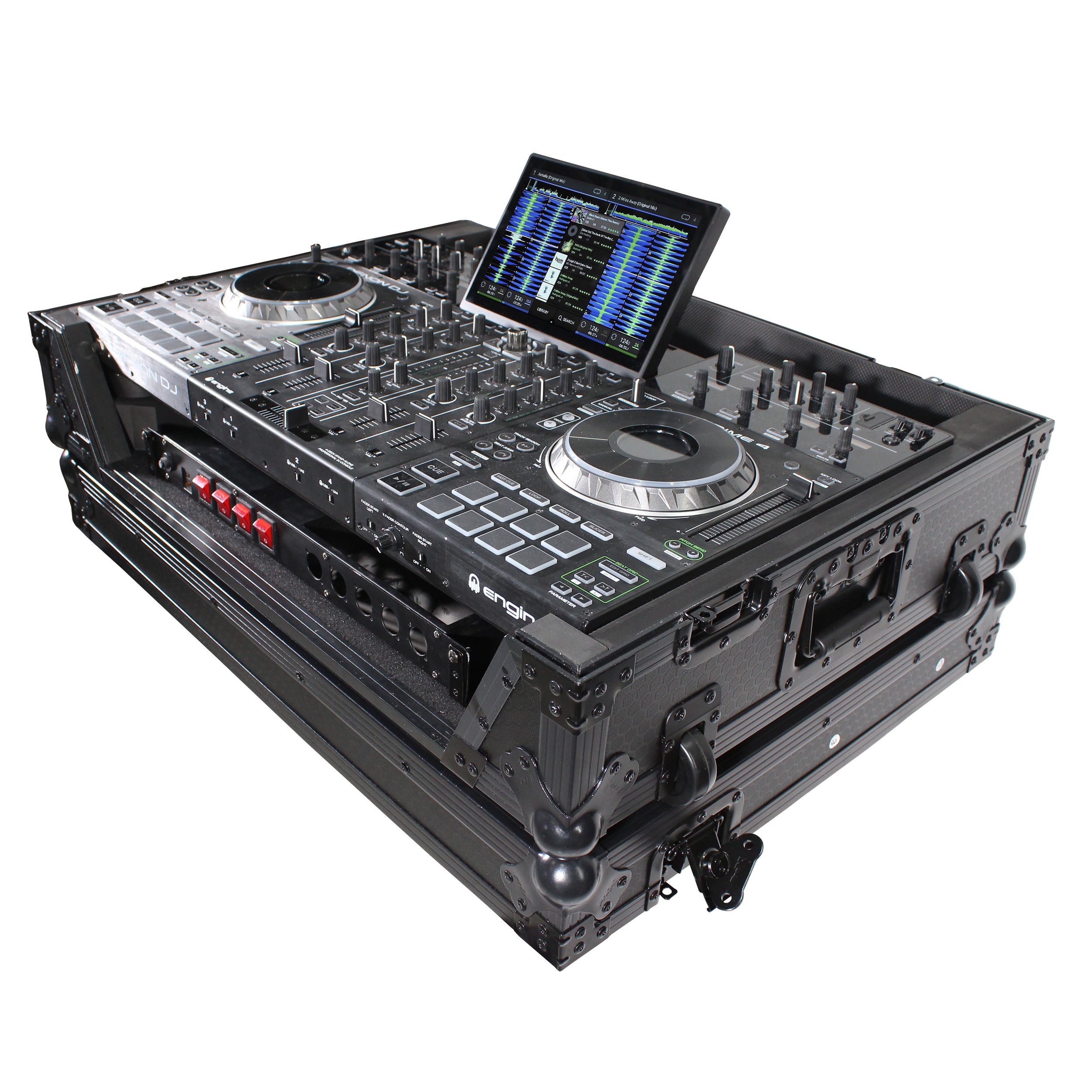 ProX XS-PRIME4MK2WBL | ATA Flight Case with 1U Rack | Wheels for PRIME 4 MK2