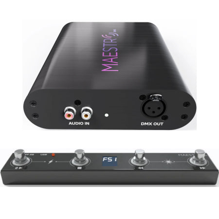 MaestroDMX Ultimate Control Pack | AI Controller + MIDI Foot Switch
