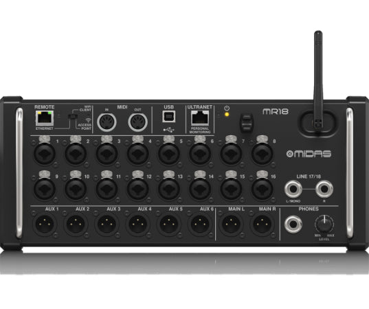 Midas MR18 | 18-Input Tablet-Controlled Digital Mixer | 16 Midas PRO P
