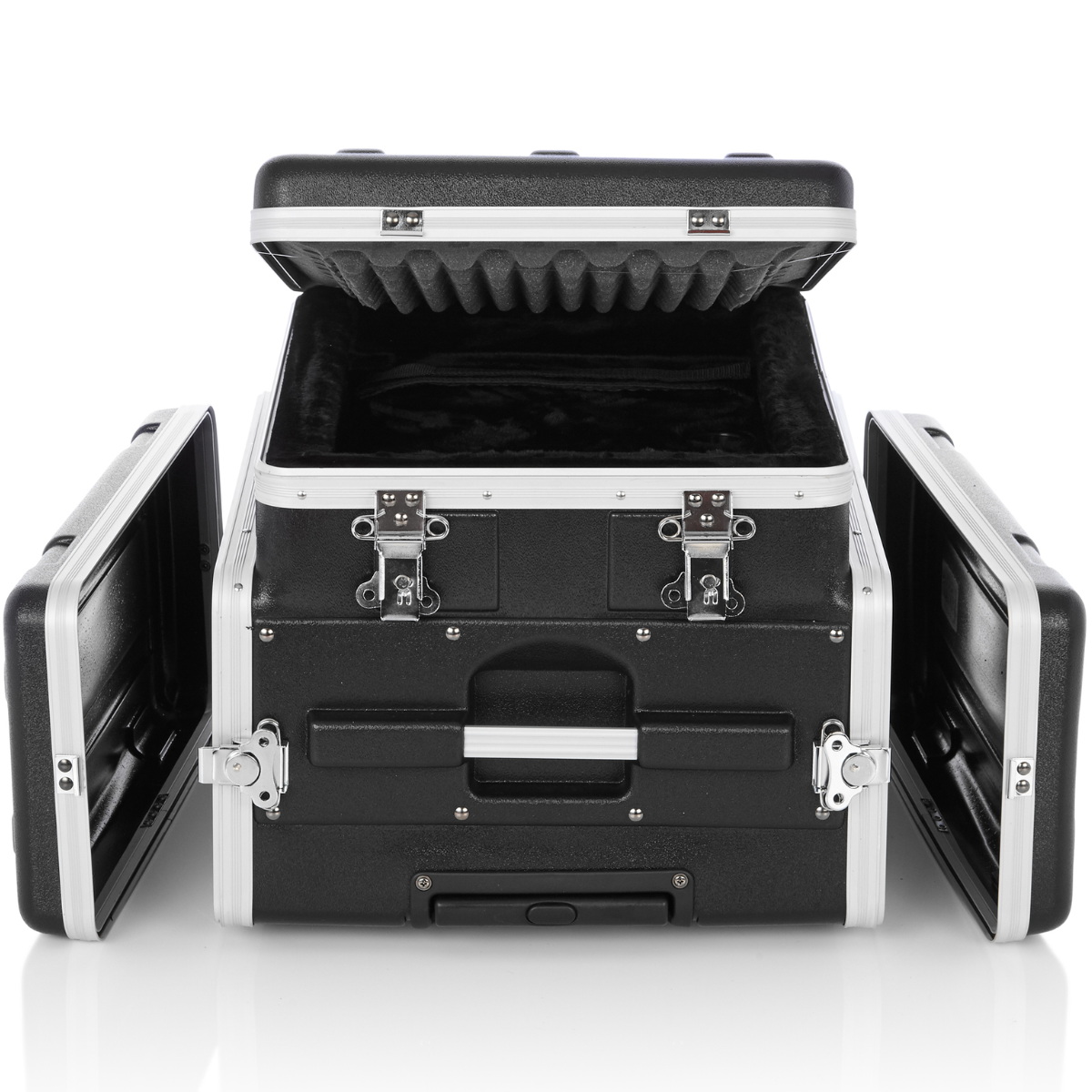 Gator GRC-STUDIO4GO-W | 4U Rack Case with Laptop Compartment | ATA Molded Case with Wheels