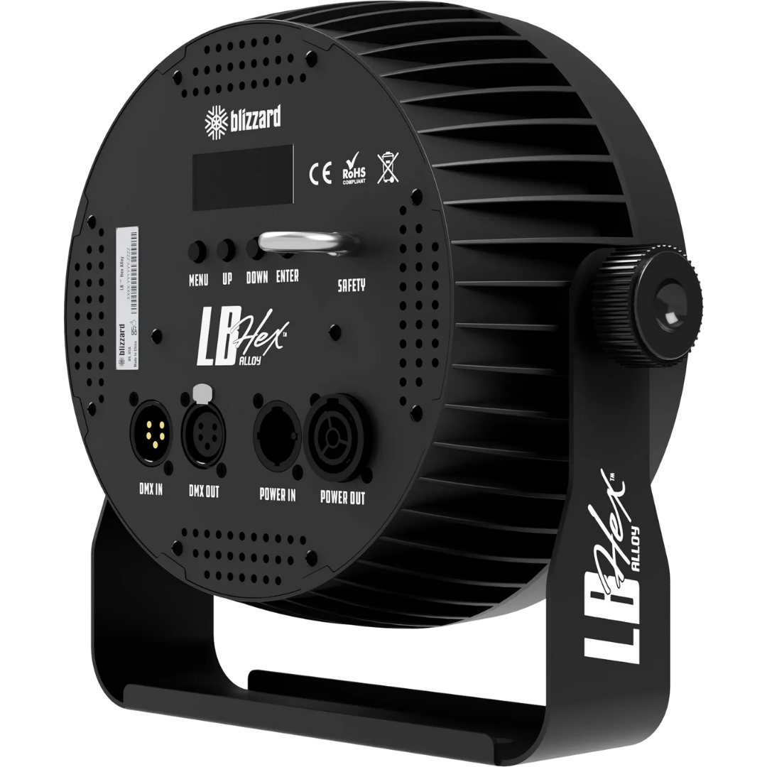 Blizzard Lighting LB HEX Alloy | 18x18W RGBAW+UV Wash Light | Rosco® Presets & 25° Beam