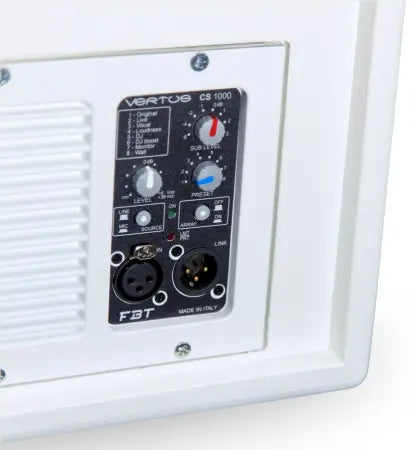 FBT VERTUS CS-1000 White | Compact 1000W Column Array | 129dB SPL with Built-In DSP & Storage