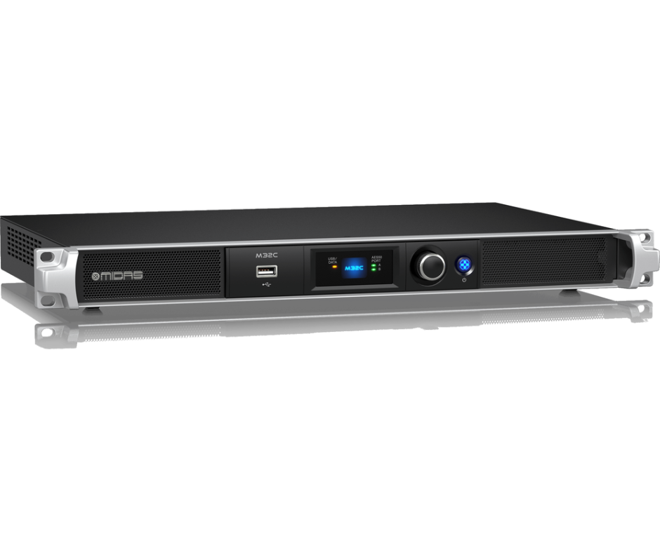 Midas MDS-M32C | 40-Input Digital Mixing Core | 96ch AES50 in Compact 1U Rack Format