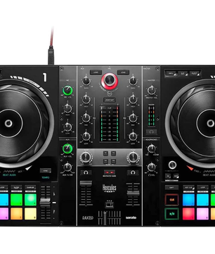 Hercules DJControl Inpulse 500 | 2-Deck Controller with Audio Interface | RGB Pads & Hardware Input Mixer