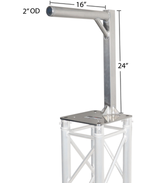 ProX XT-HEADMOUNT2416X2 | Set of 2 Inverted Mounts - 24in Height | 2in OD Arms for Overhead Lighting