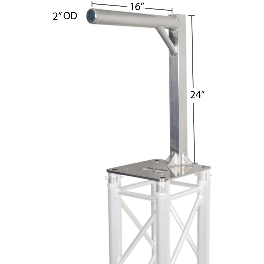 ProX XT-HEADMOUNT2416X2 | Set of 2 Inverted Mounts - 24in Height | 2in OD Arms for Overhead Lighting