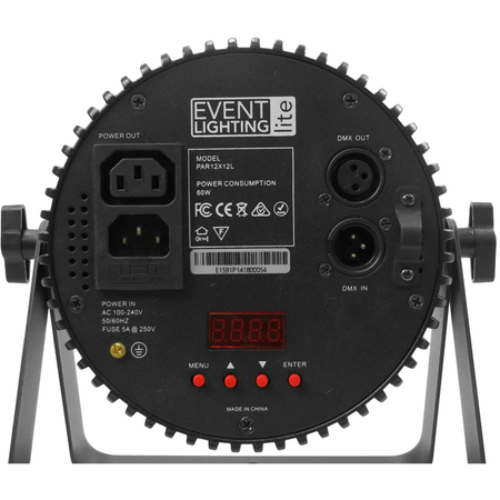 Event Lighting PAR12X12L | 12x12W RGBWAU LED Par | Compact Indoor Wash with IR Remote