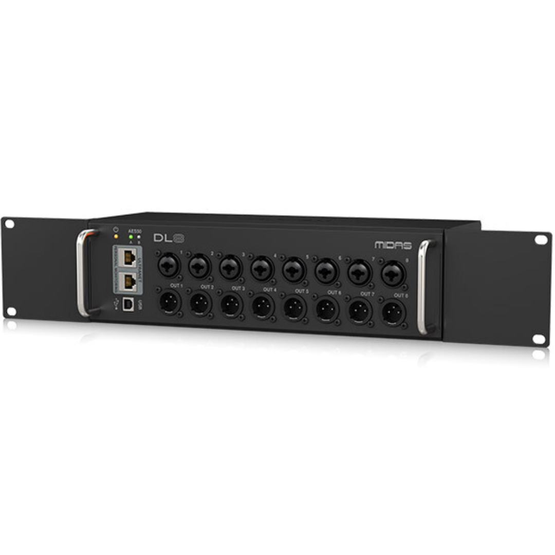 Midas MDS-DL8 | 8-In / 8-Out PoE Stagebox | ULTRANET & Dual AES50 Ports