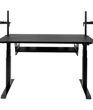 Wavebone Starship Black | Height Adjustable Studio Desk | Standing Workstation with Keyboard Tray