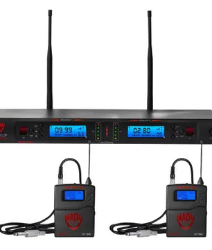 Nady 2W-1KU-GT | Dual Transmitter 1000-Channel UHF Wireless System | Guitar & Instrument Ready