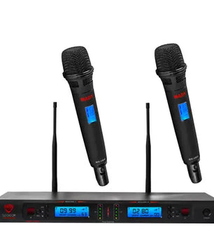 Nady 2W-1KU-HT | 1,000-Channel True Diversity Dual Transmitter UHF Handheld Microphone Wireless System