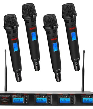 Nady 4W-1KU-HT | Quad UHF Wireless Receiver System with Four HT-1KU (520 to 545 MHz )